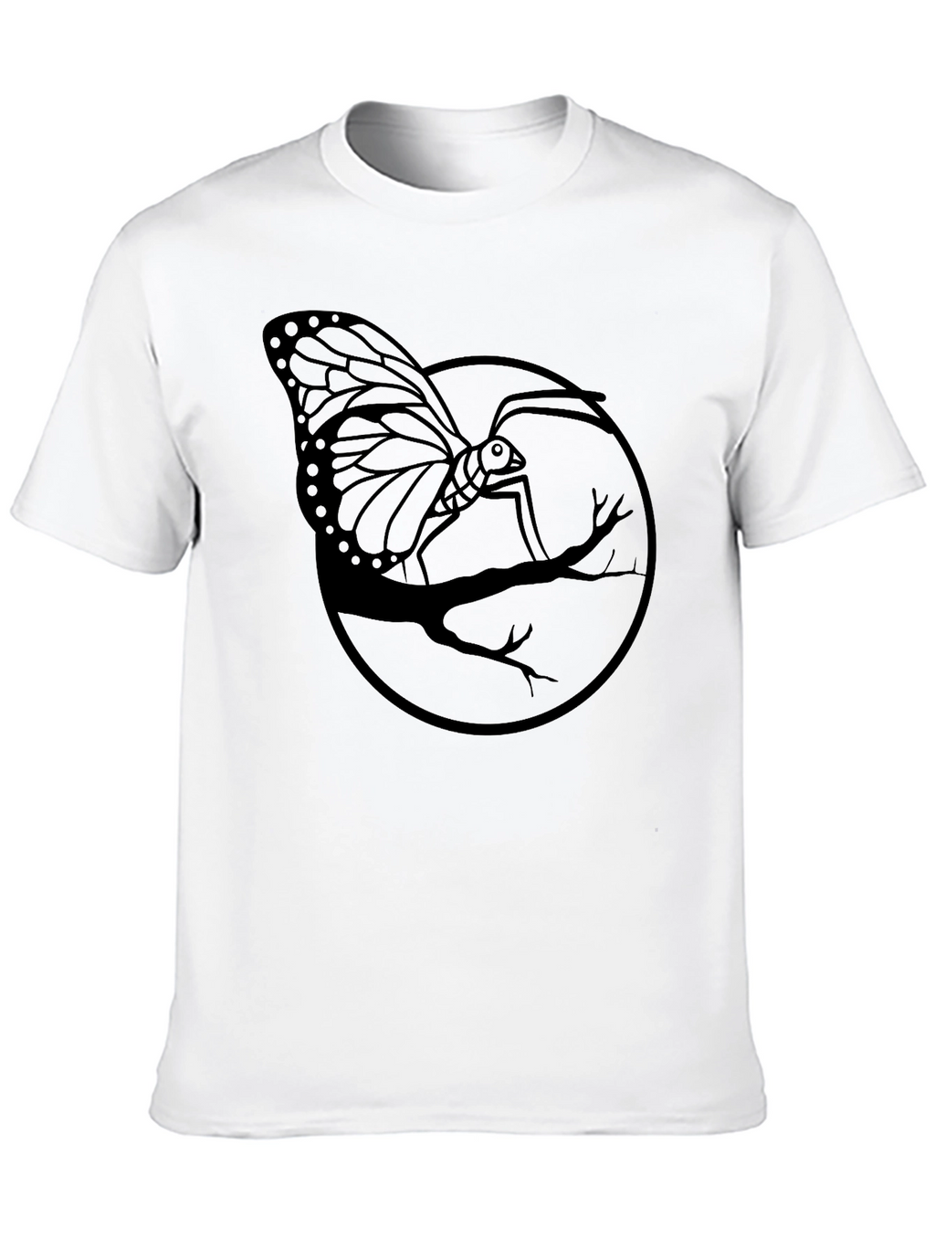 Butterfly Branch Graphic Tee - Mens Black Shirt