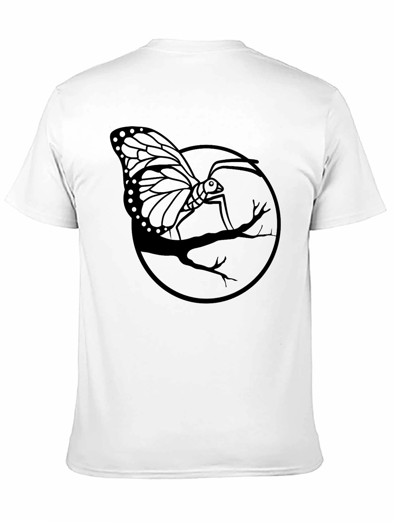 Butterfly Branch Graphic Tee - Mens Black Shirt