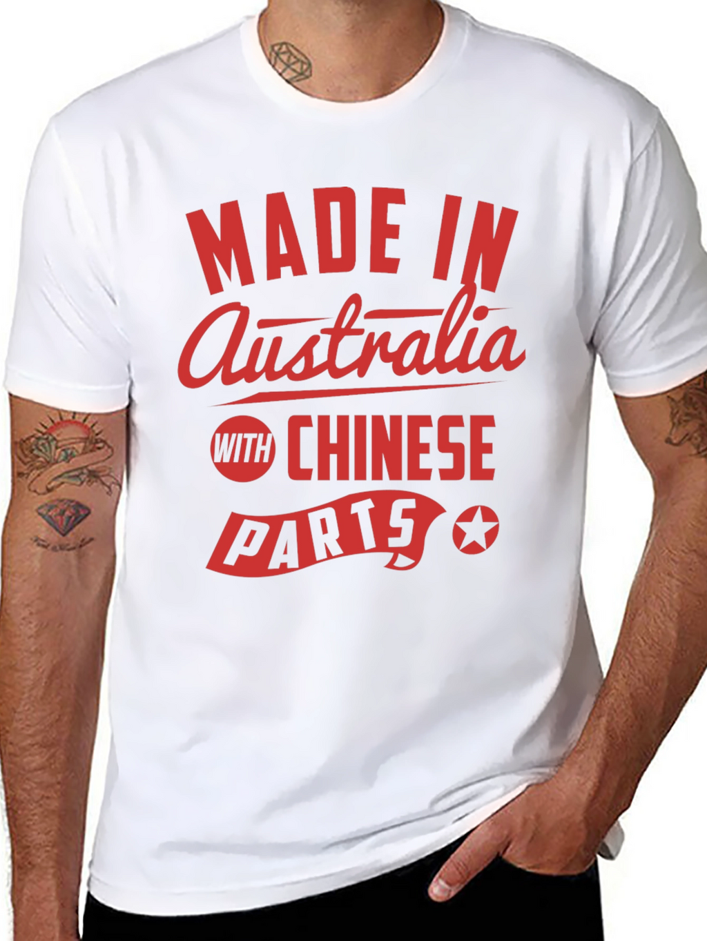 Made In Australia with Chinese Parts Graphic Tee