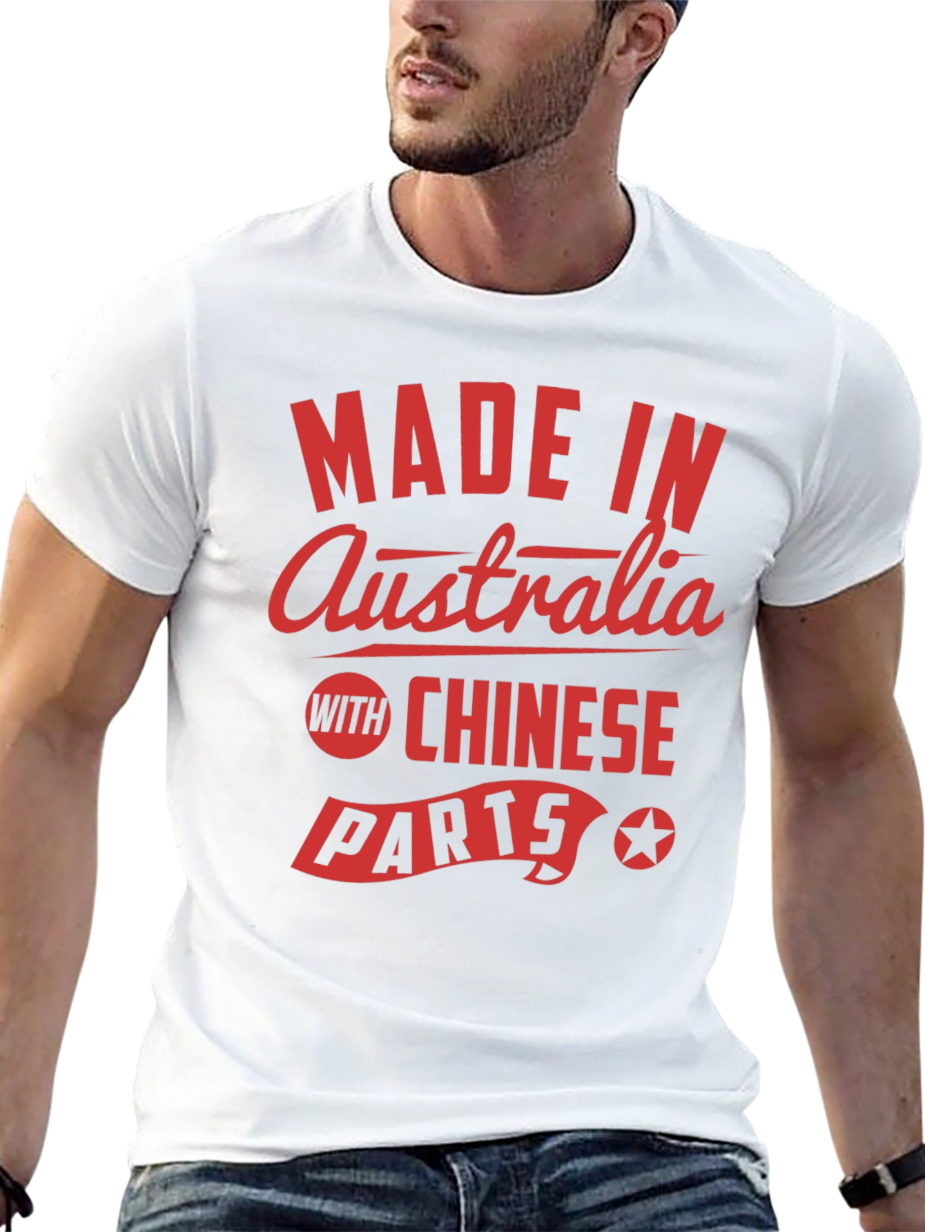 Made In Australia with Chinese Parts Graphic Tee