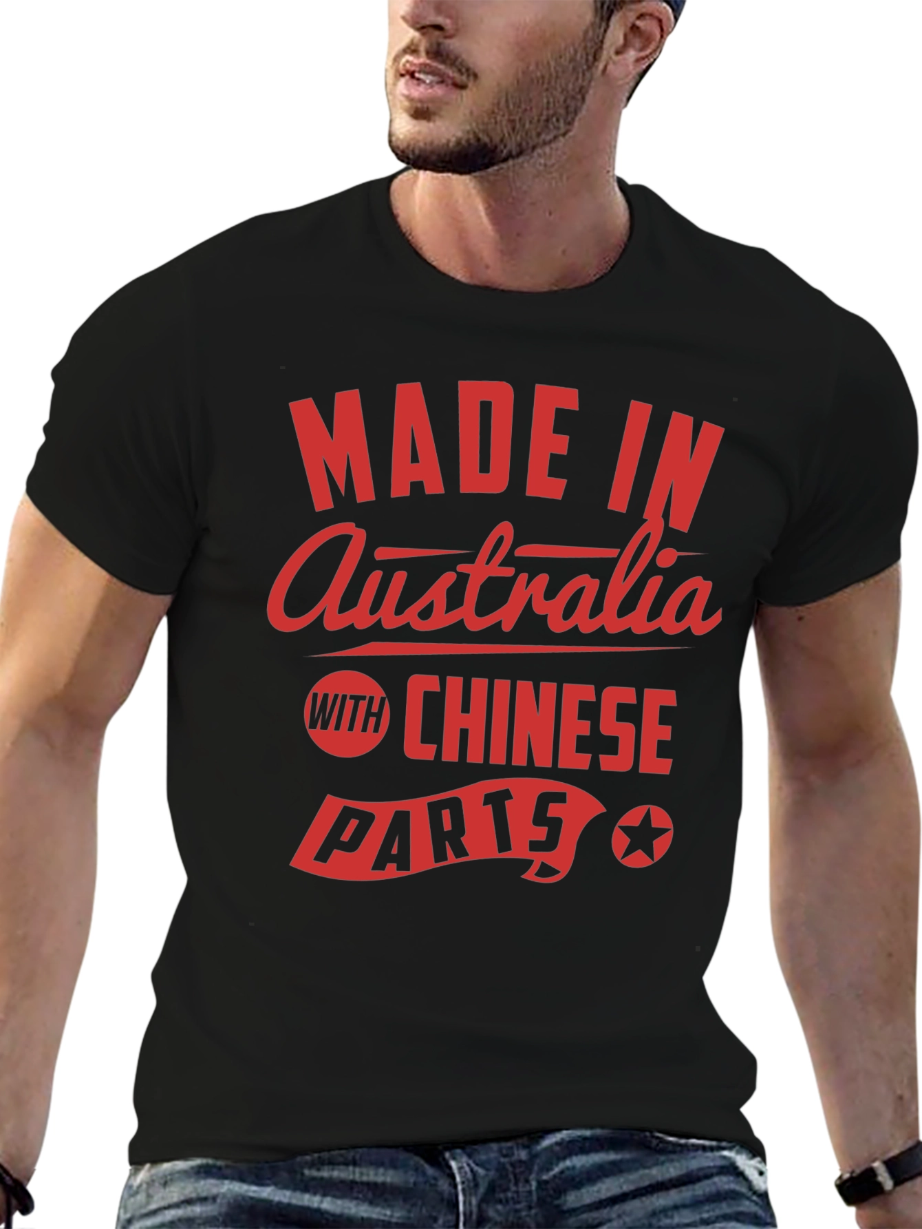 Made In Australia with Chinese Parts Graphic Tee