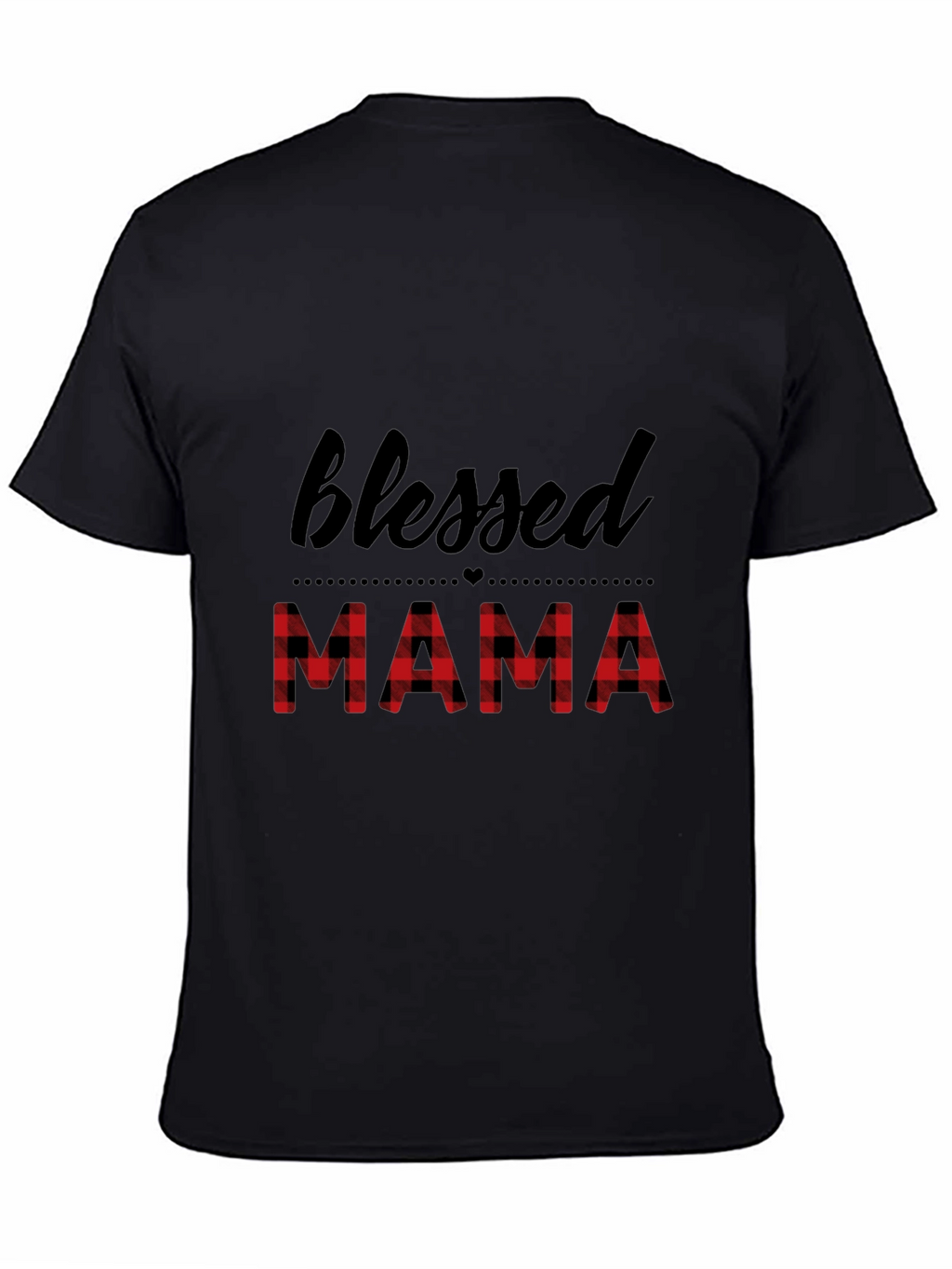 Blessed Mama Plaid Graphic Tee