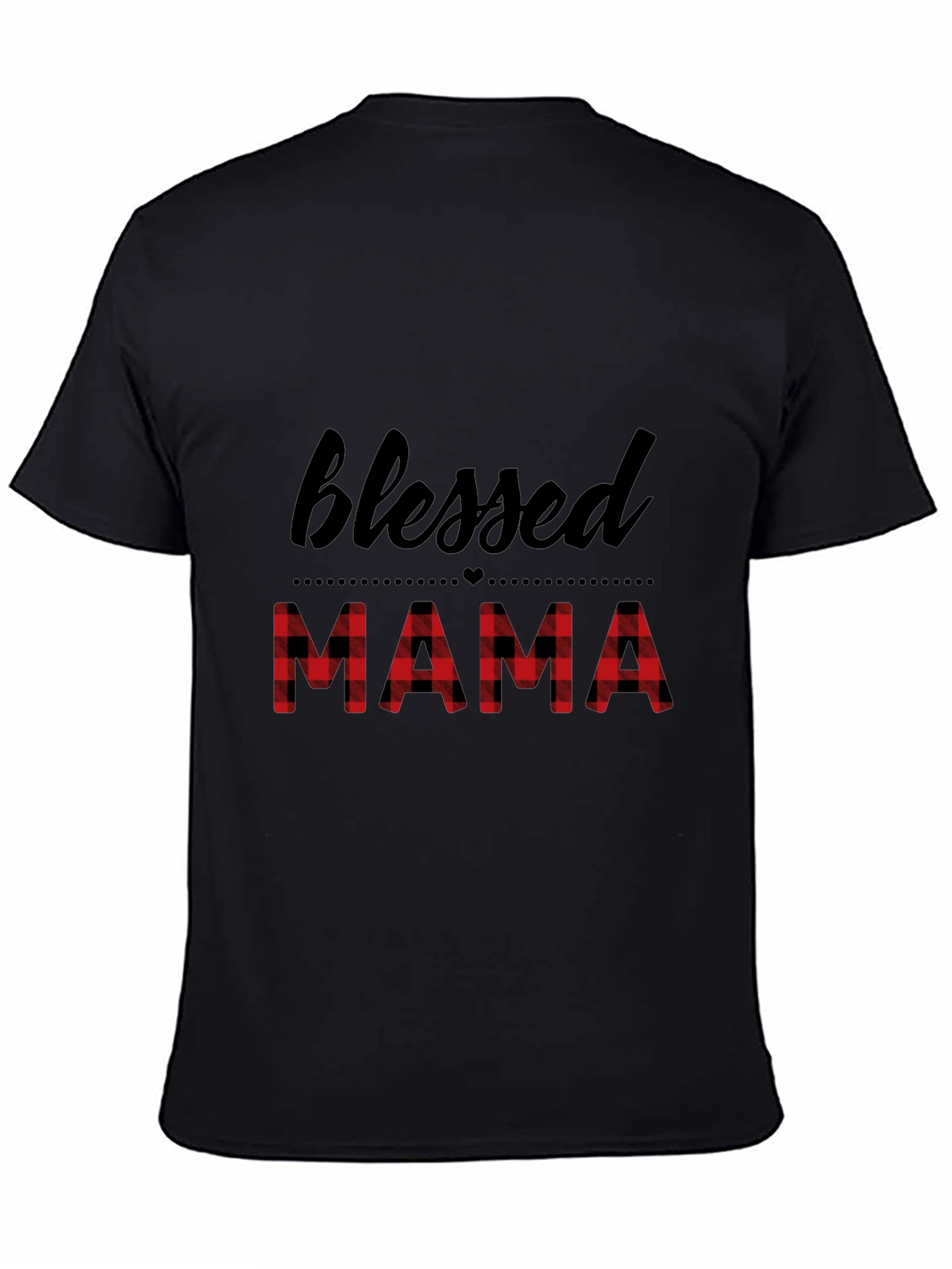 Blessed Mama Plaid Graphic Tee