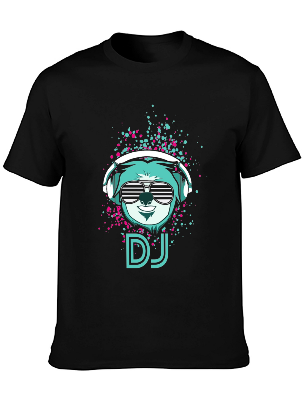 DJ Bear Graphic Tee - Cool Black T-Shirt