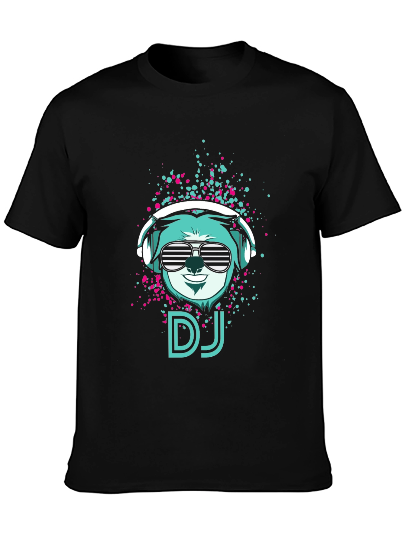 DJ Bear Graphic Tee - Cool Black T-Shirt