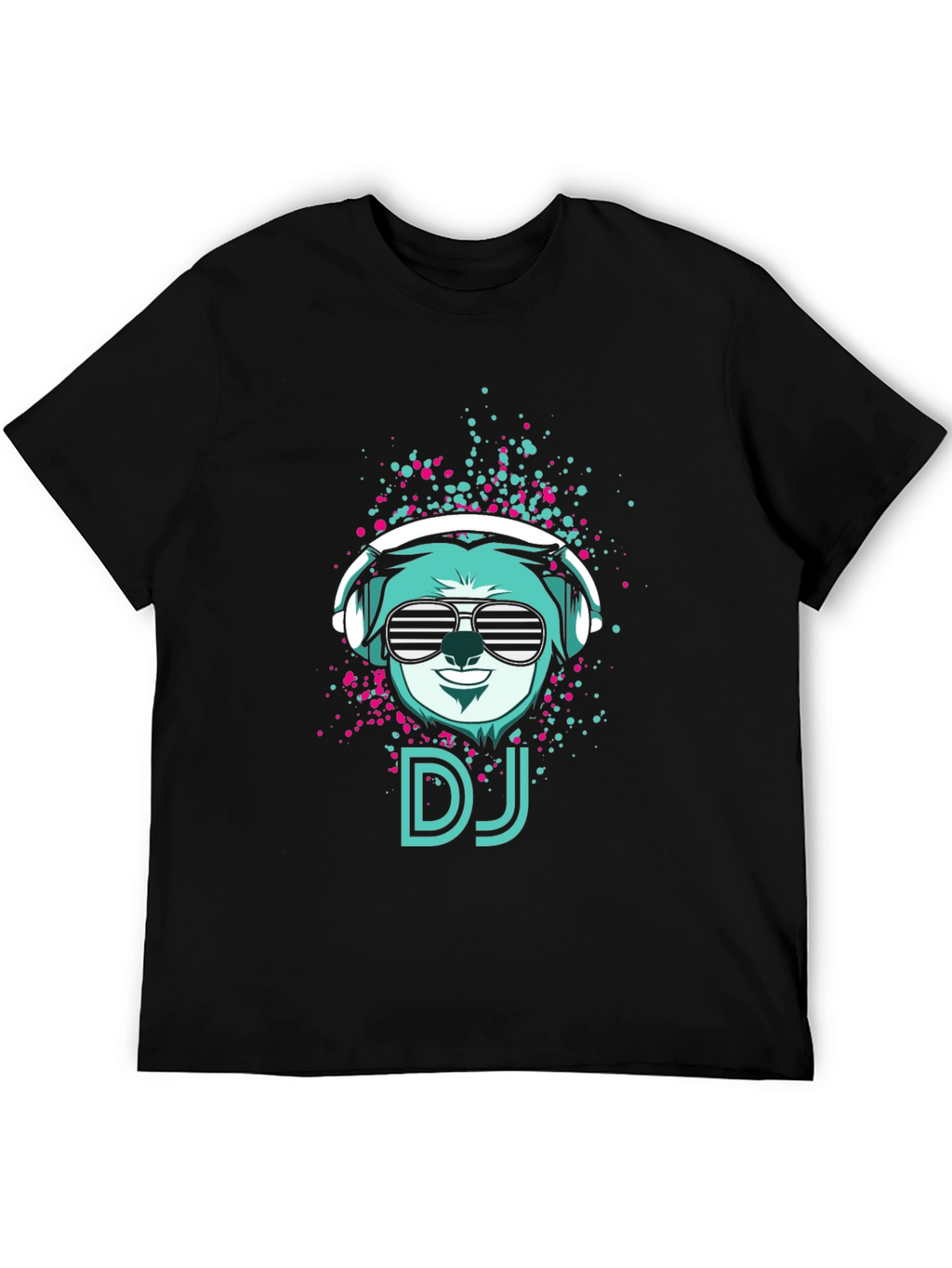DJ Bear Graphic Tee - Cool Black T-Shirt