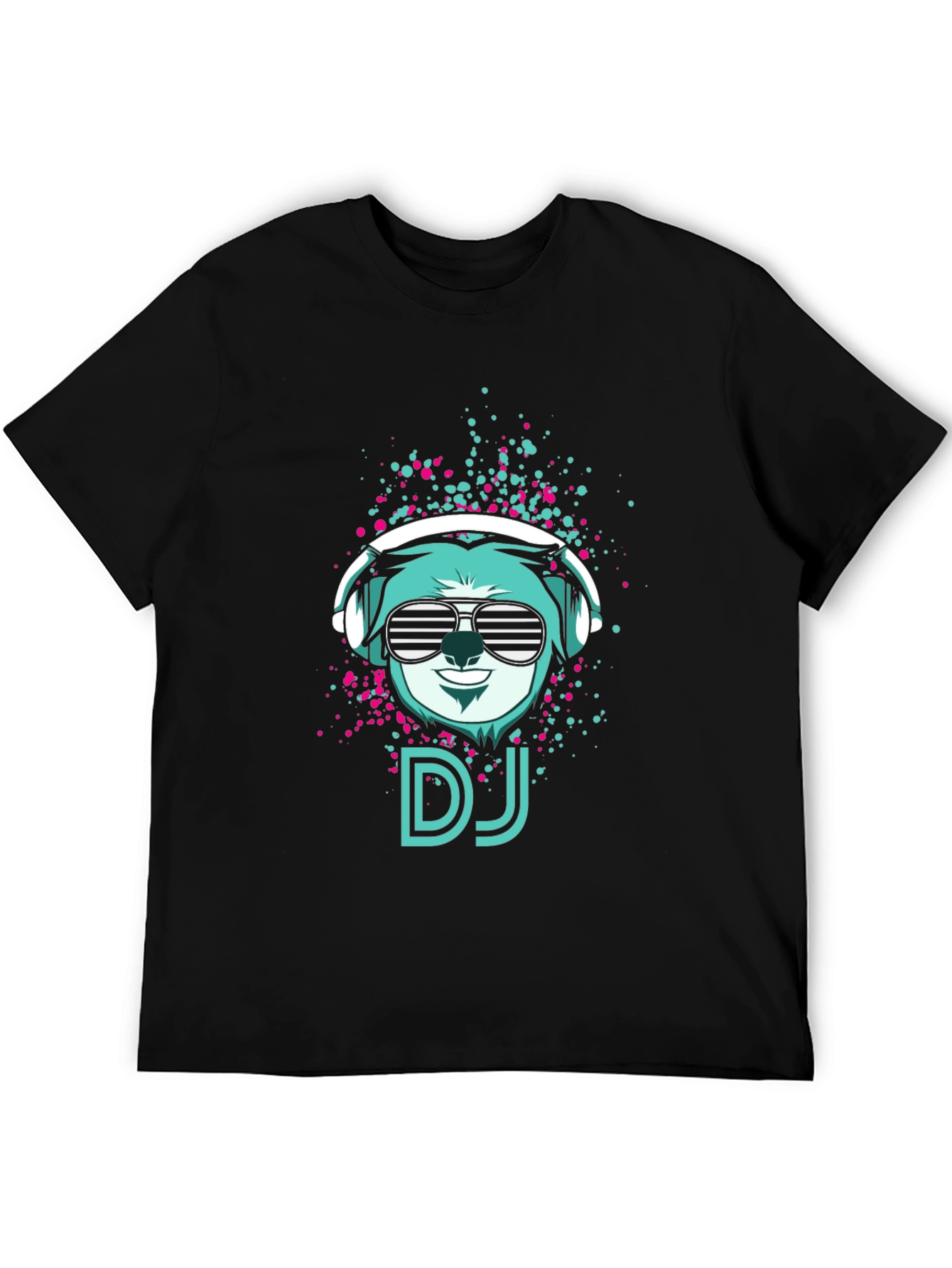 DJ Bear Graphic Tee - Cool Black T-Shirt