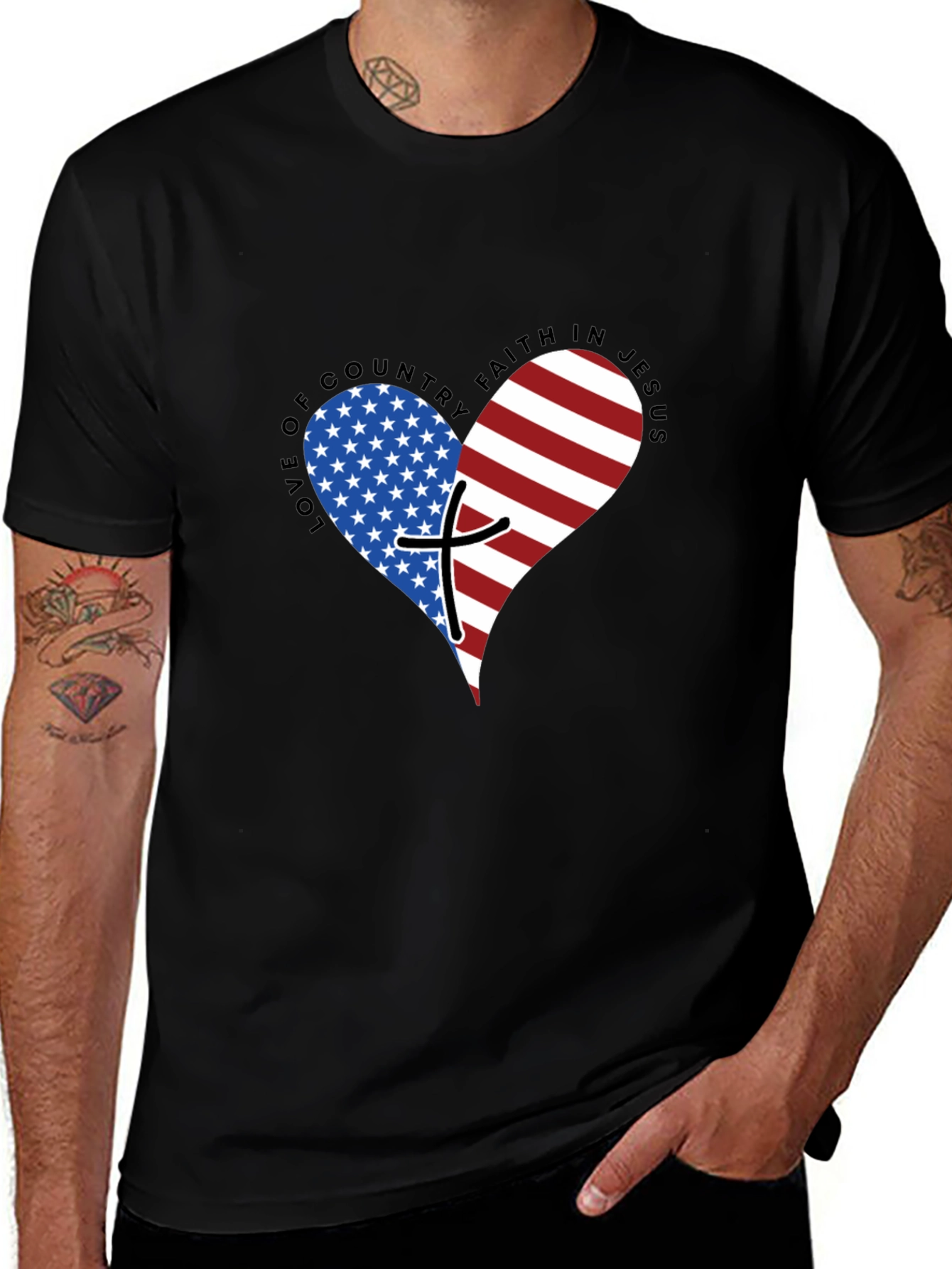 Patriotic Faith Graphic T-Shirt
