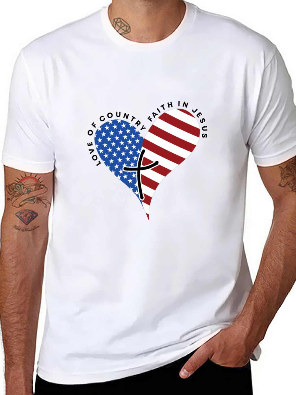 Patriotic Faith Graphic T-Shirt