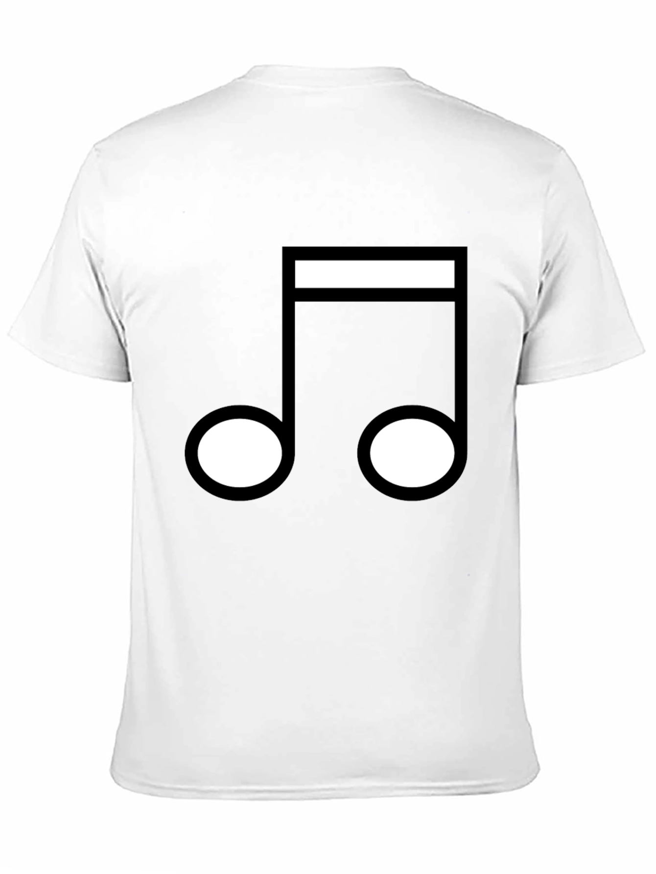 Music Note Graphic T-Shirt - Black Crew Neck Tee