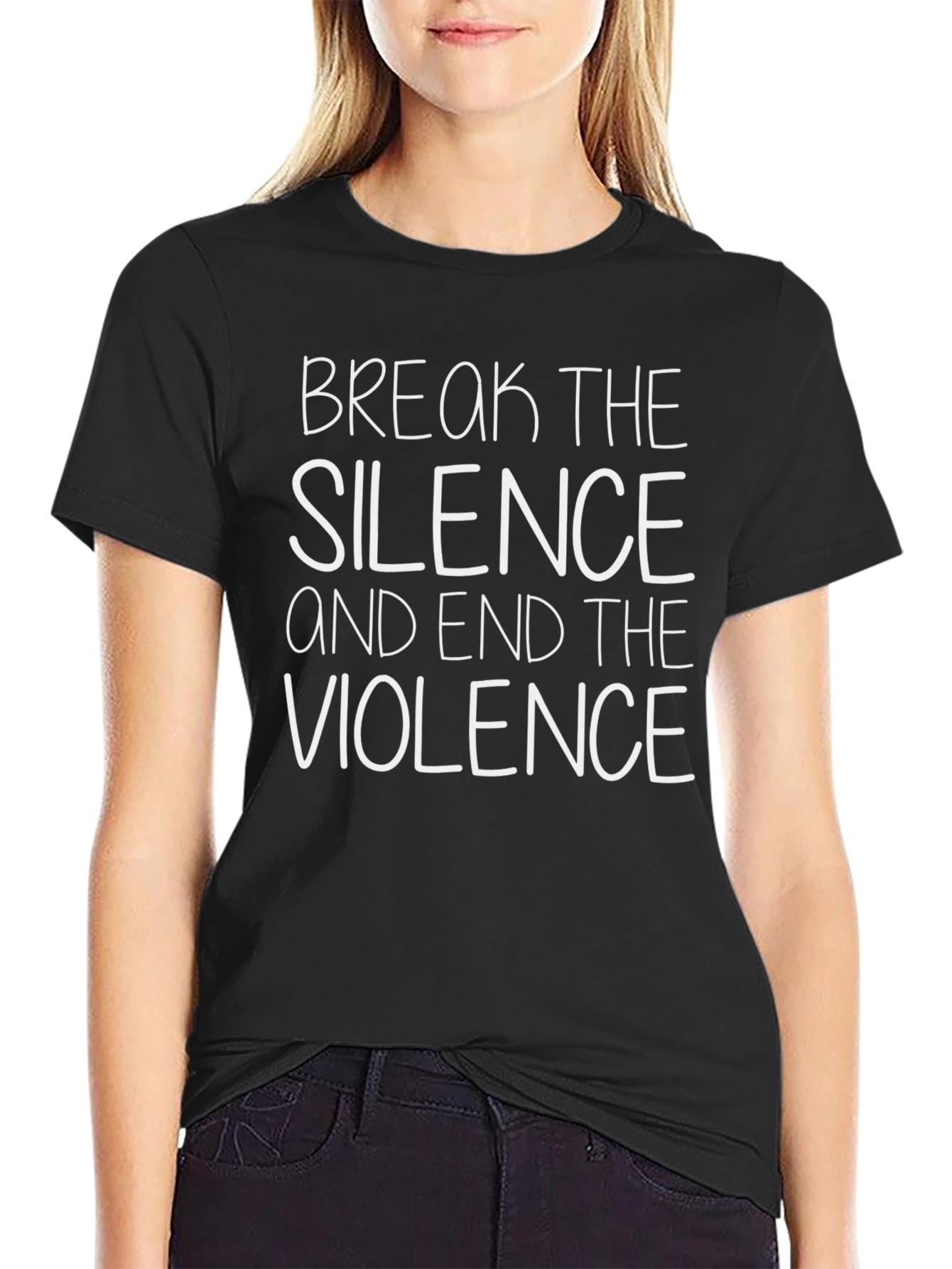 Break the Silence Graphic Tee - Black
