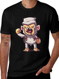 Cartoon Monkey Graphic Tee