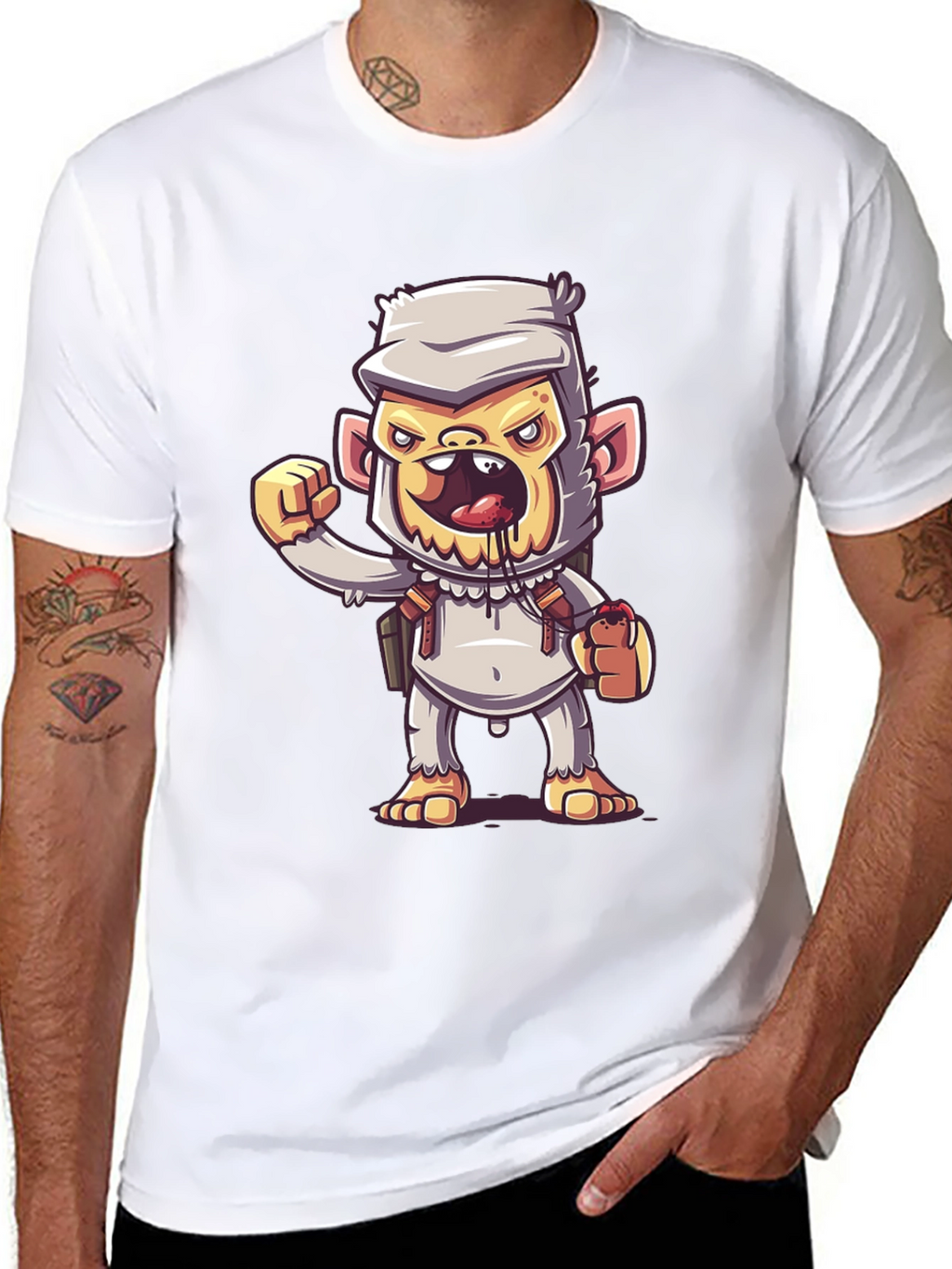 Cartoon Monkey Graphic Tee