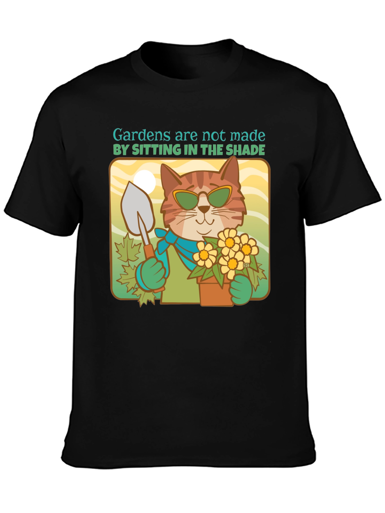Gardening Cat T-Shirt - Funny Animal Tee