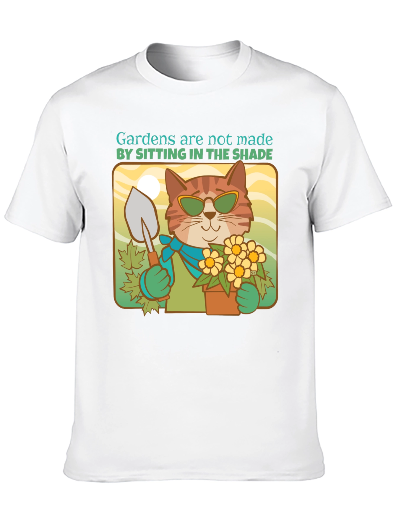 Gardening Cat T-Shirt - Funny Animal Tee