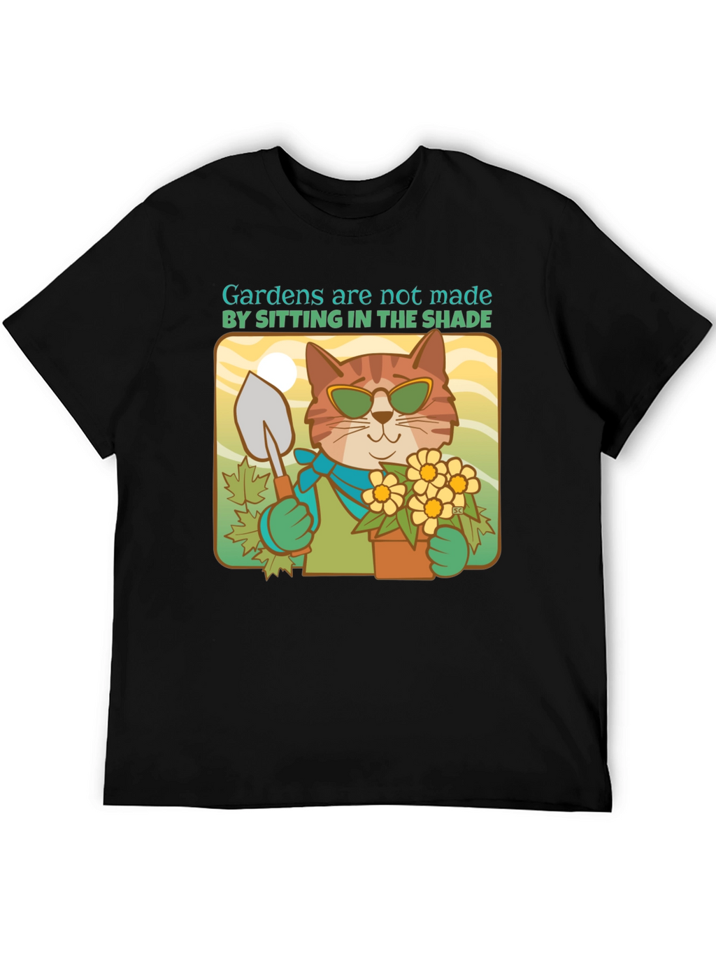Gardening Cat T-Shirt - Funny Animal Tee