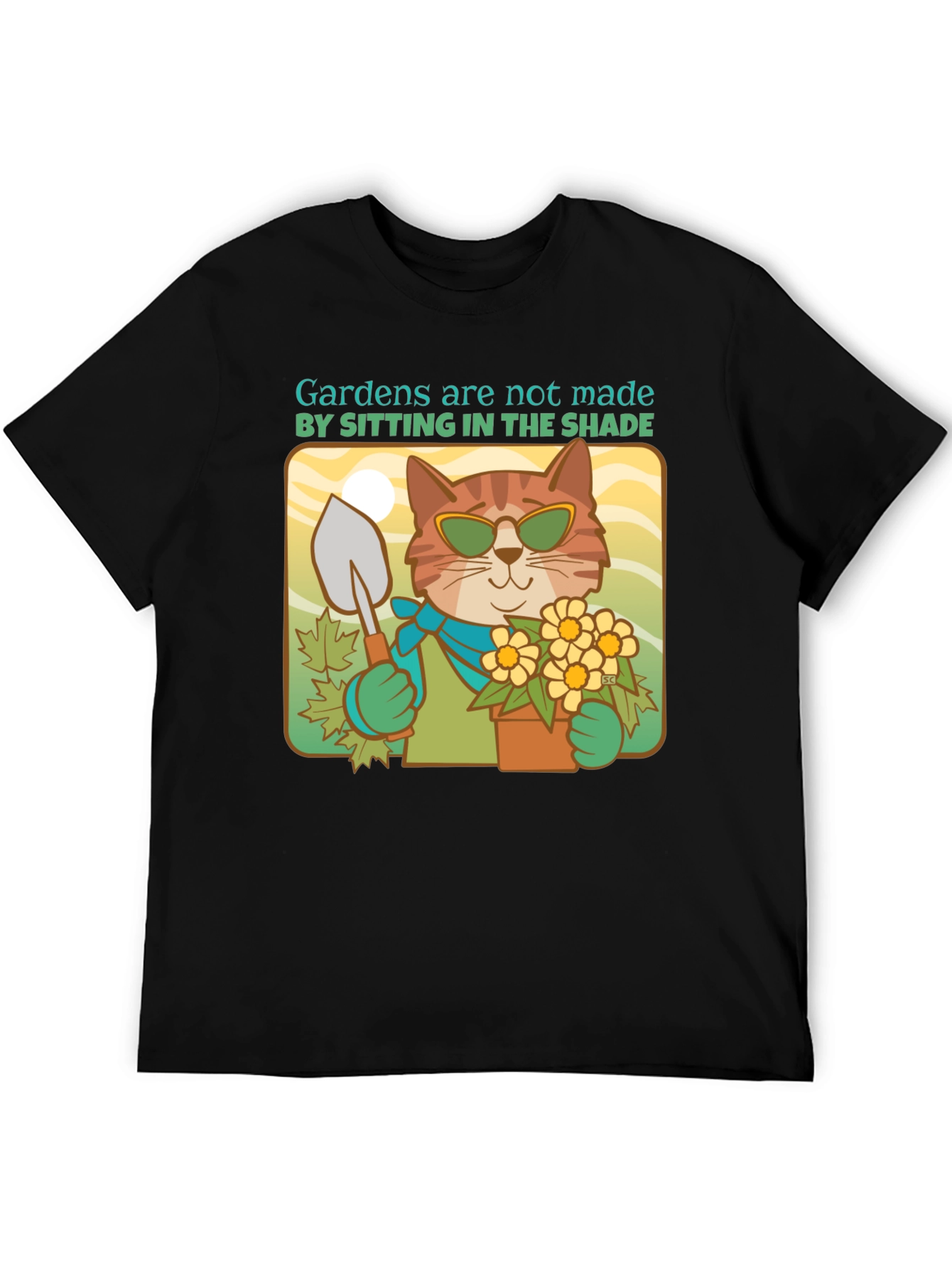 Gardening Cat T-Shirt - Funny Animal Tee