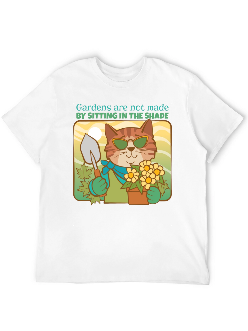 Gardening Cat T-Shirt - Funny Animal Tee