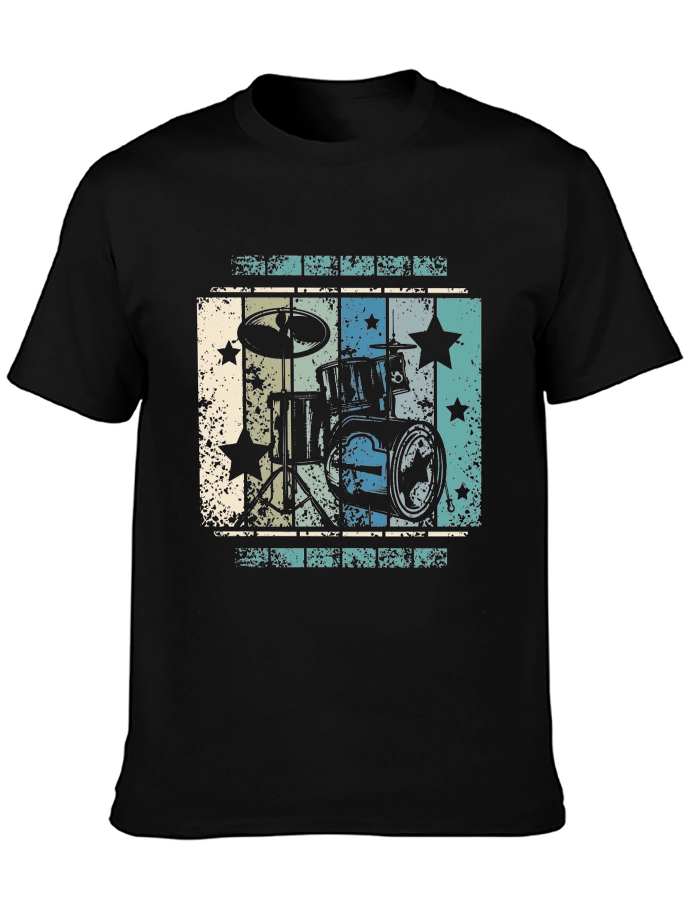 Retro Drum Set Graphic Tee