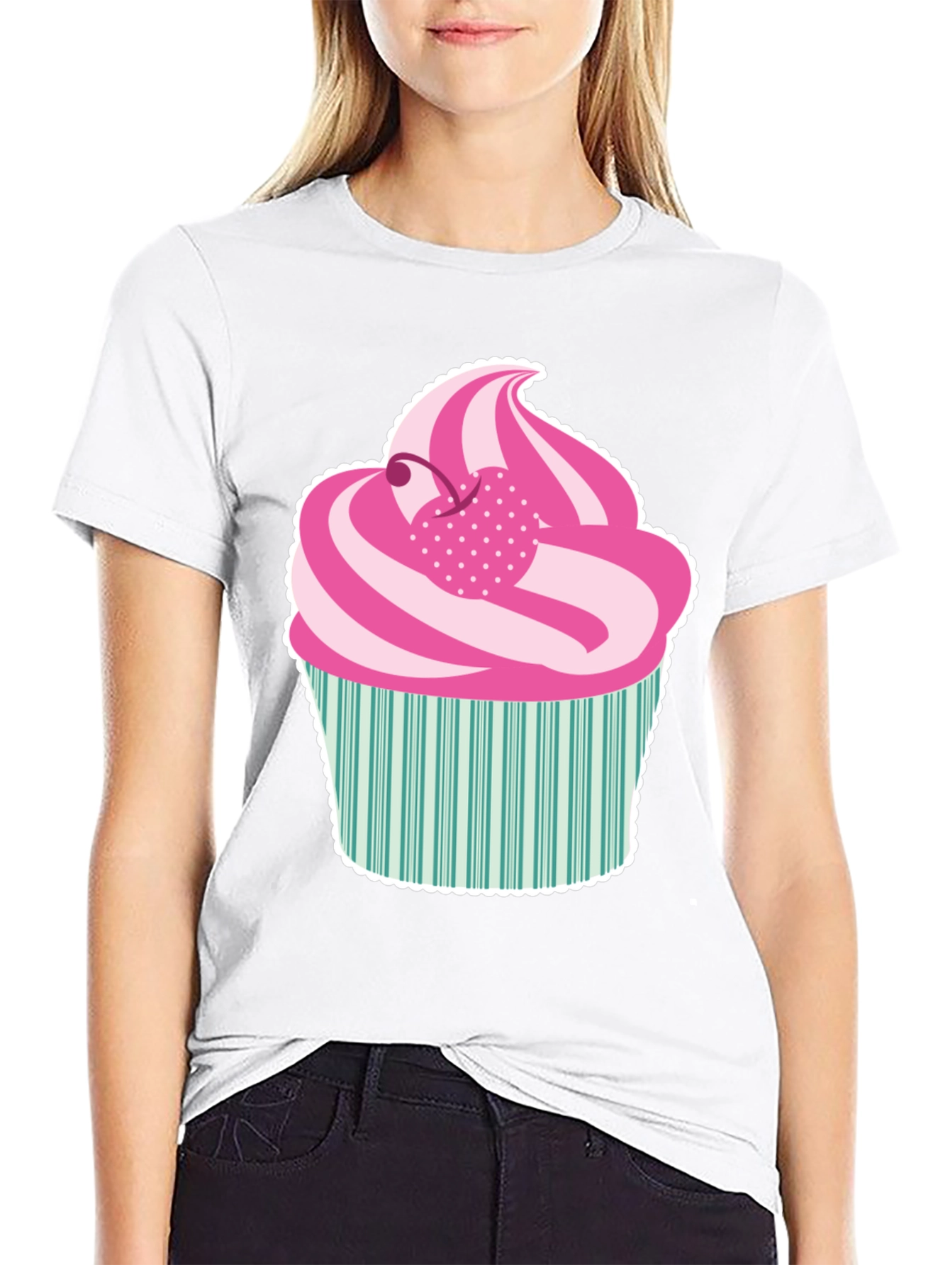 Fun Cupcake Graphic Tee - Sweet Style!