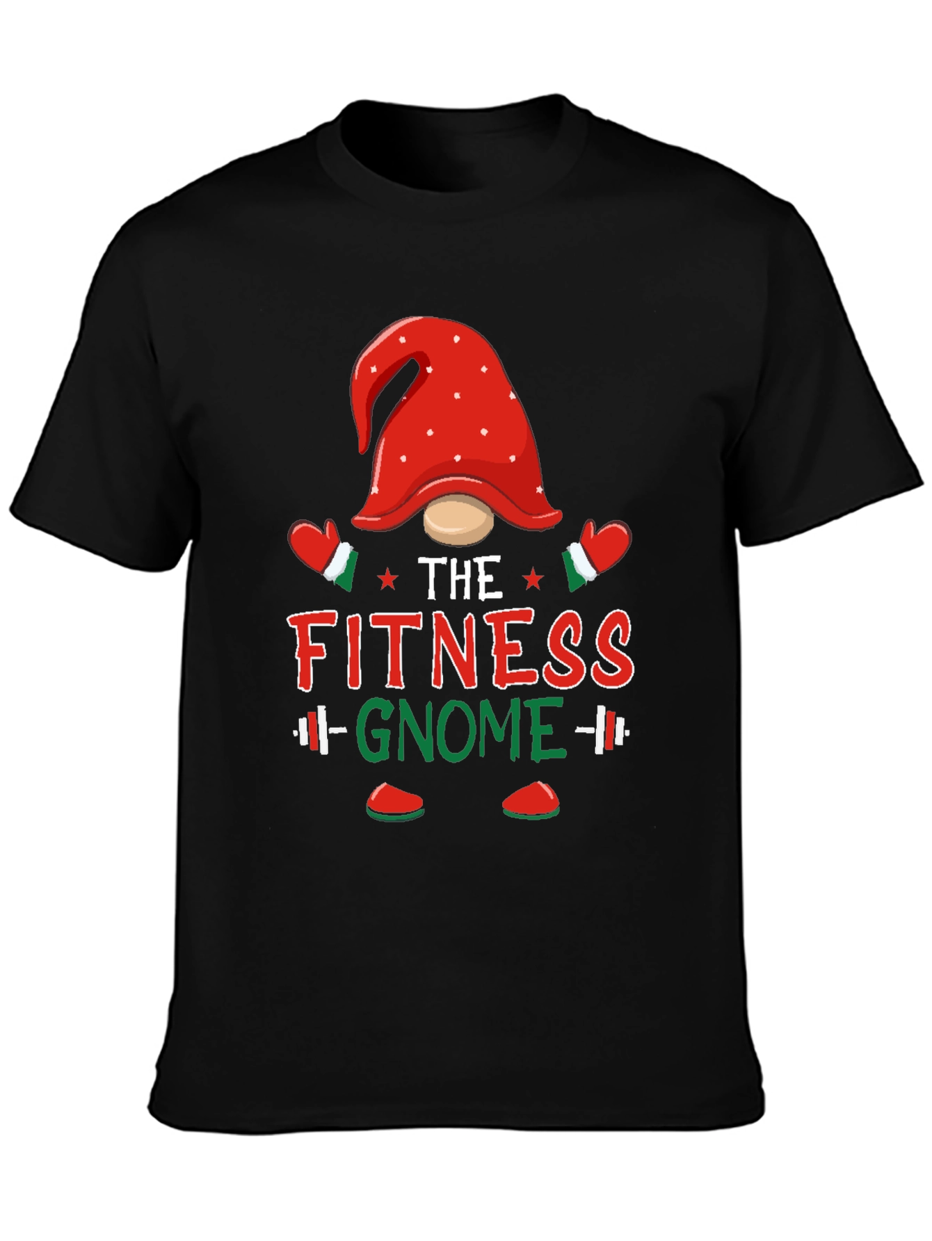 Fitness Gnome T-Shirt - Holiday Gym Workout Tee