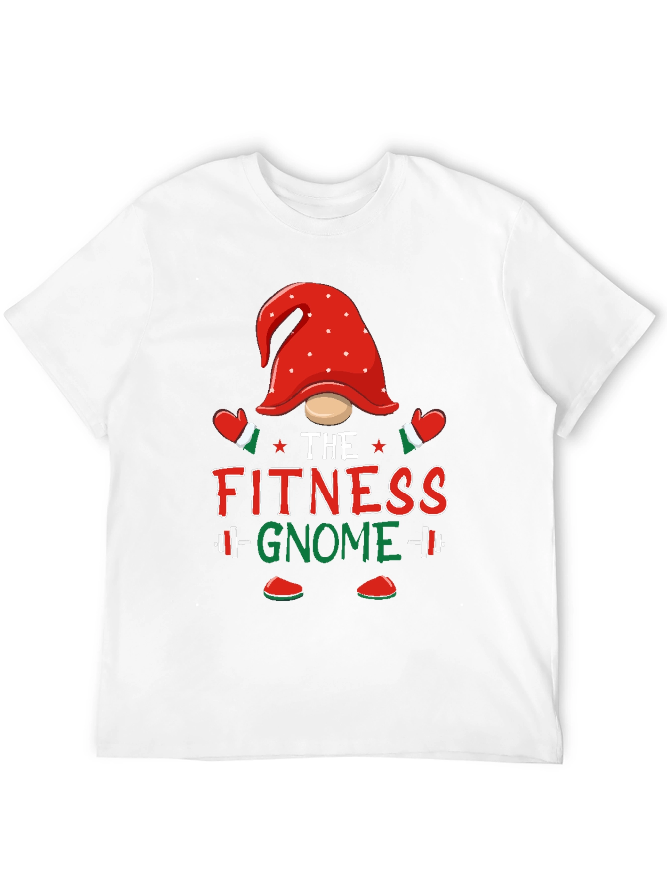 Fitness Gnome T-Shirt - Holiday Gym Workout Tee