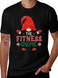 Fitness Gnome T-Shirt - Holiday Gym Workout Tee