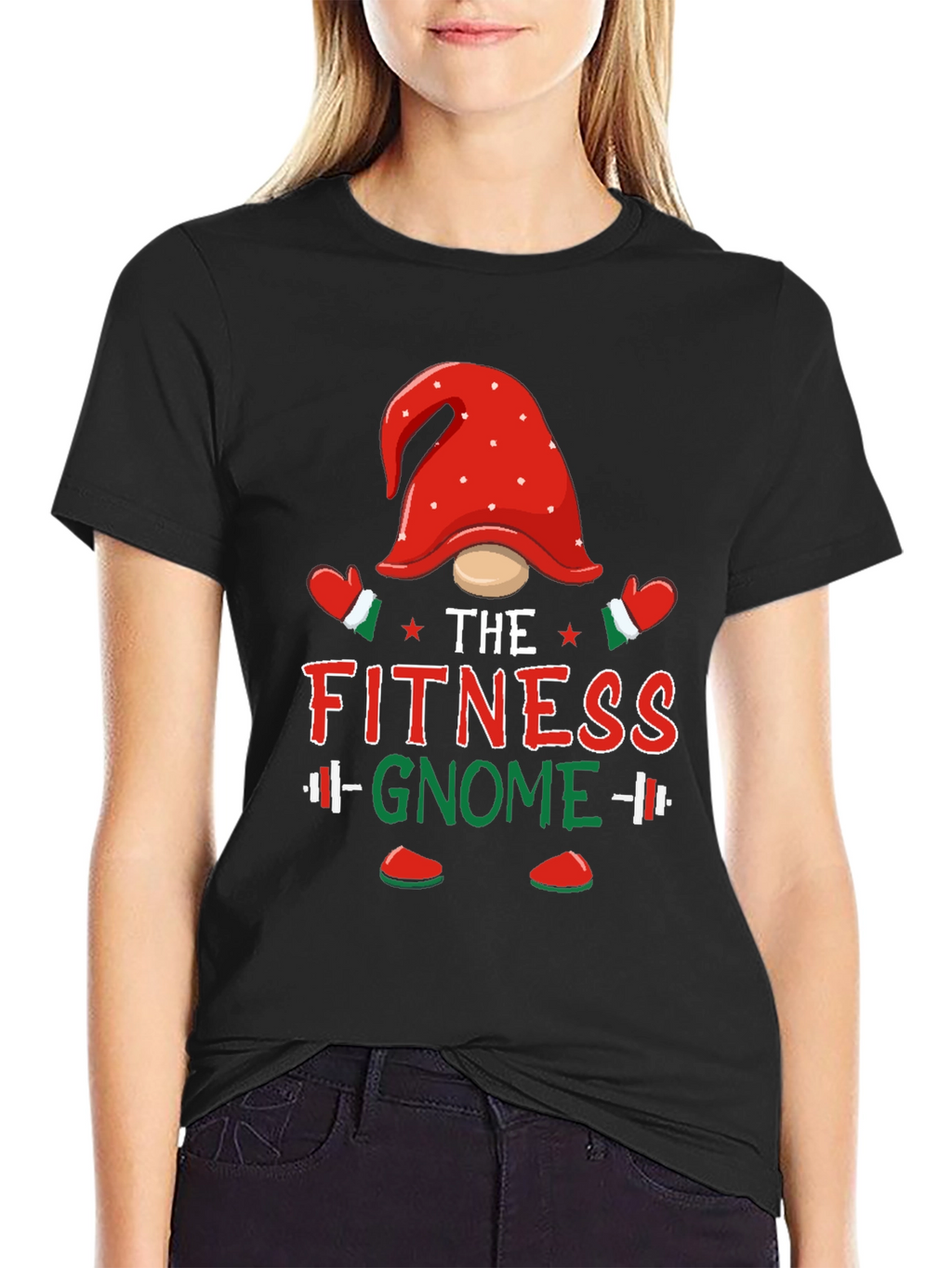 Fitness Gnome T-Shirt - Holiday Gym Workout Tee