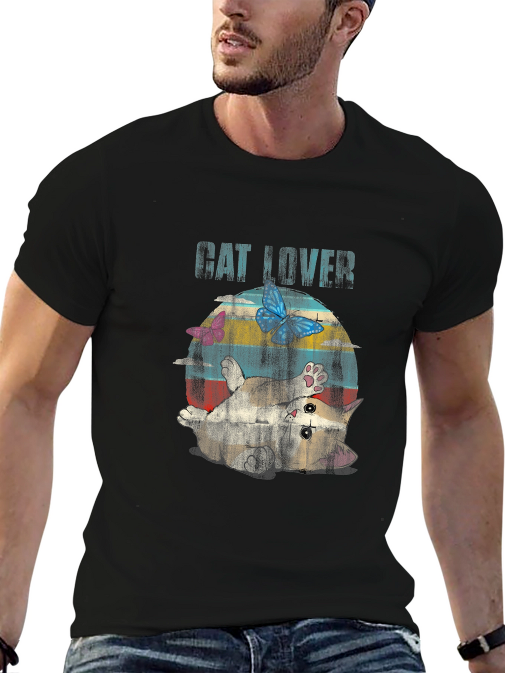 Cat Lover Graphic Tee - Unisex Black T-Shirt