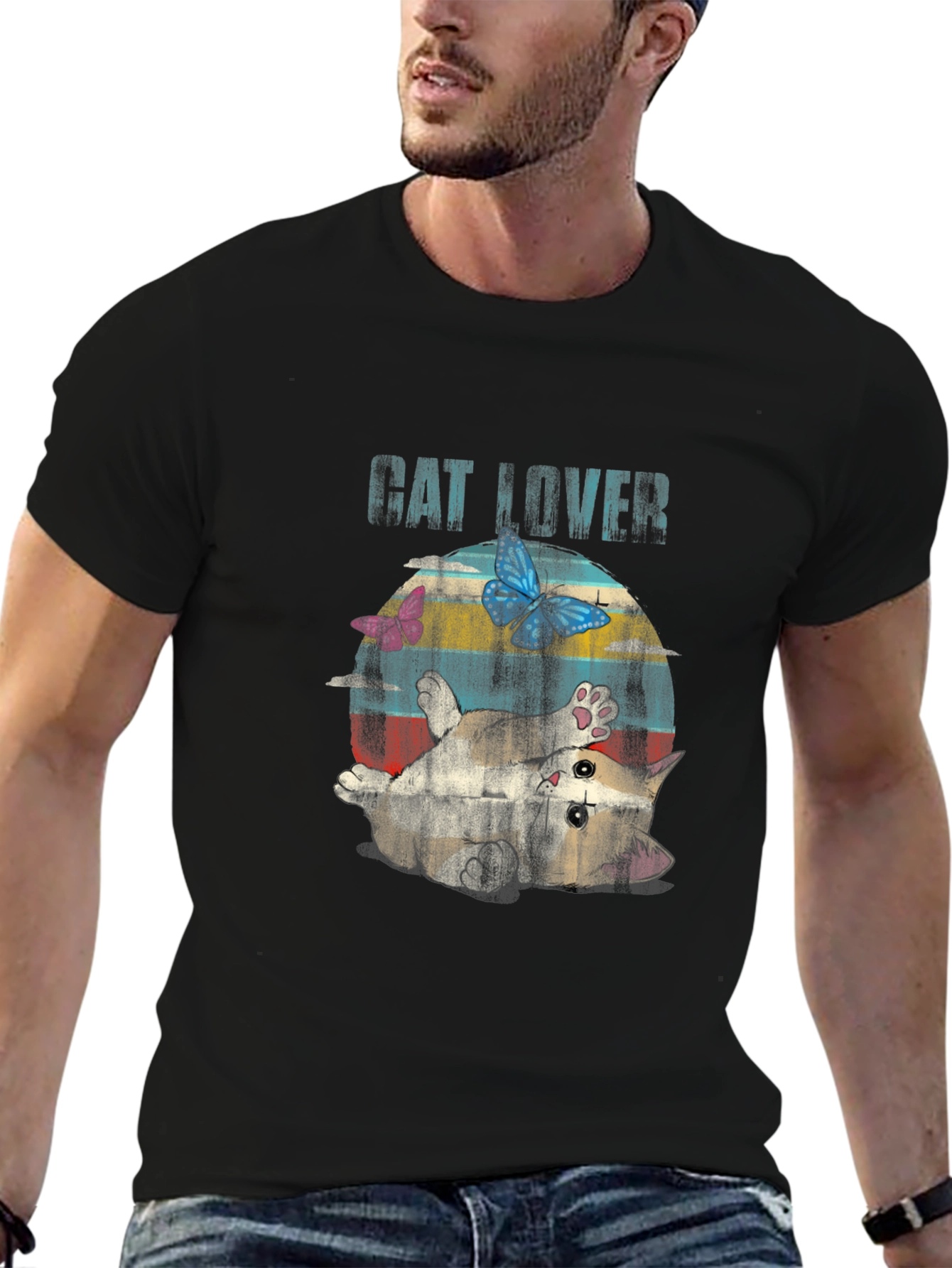 Cat Lover Graphic Tee - Unisex Black T-Shirt