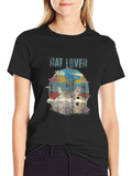 Cat Lover Graphic Tee - Unisex Black T-Shirt