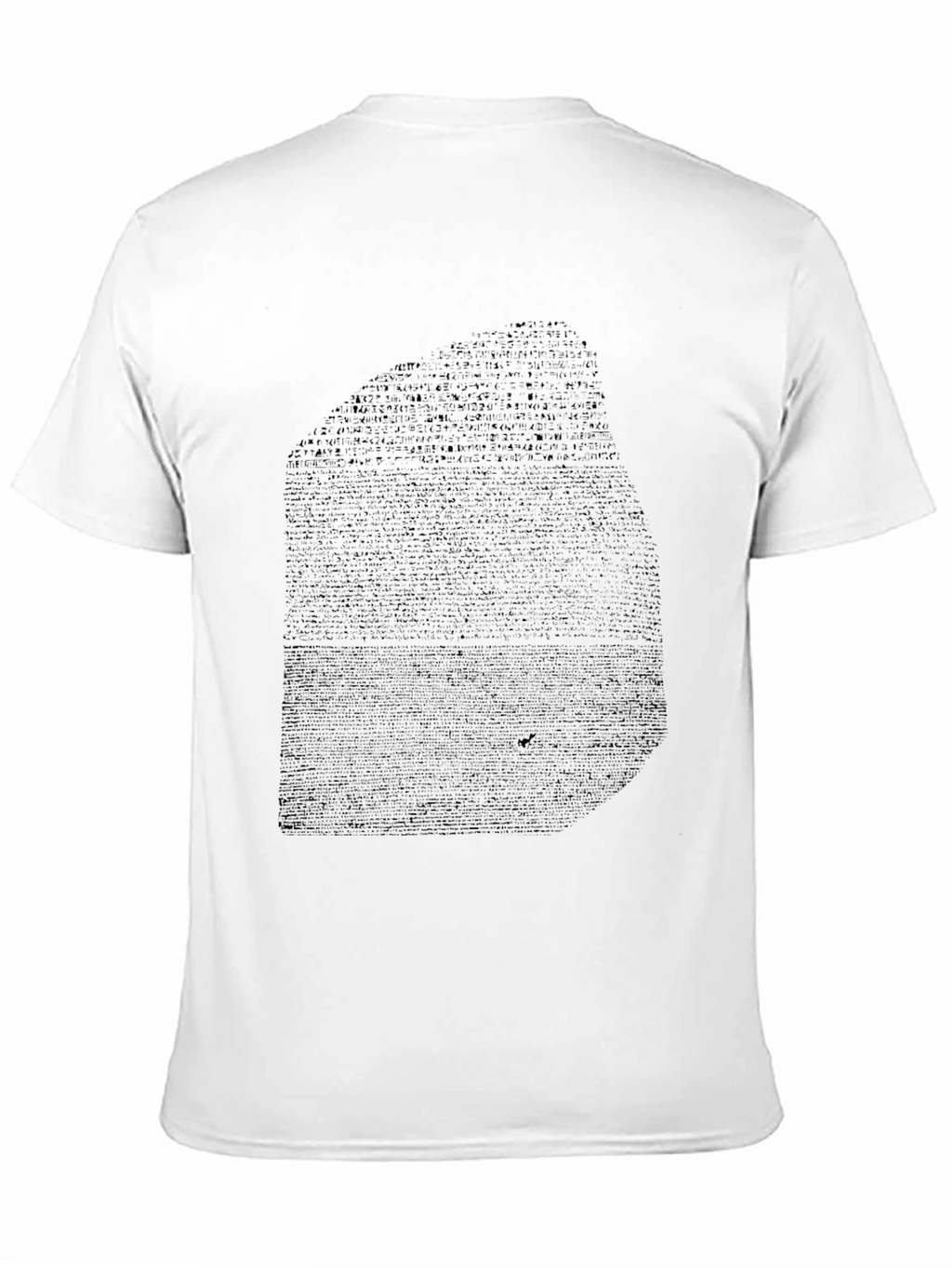 Text Patterned Black T-Shirt