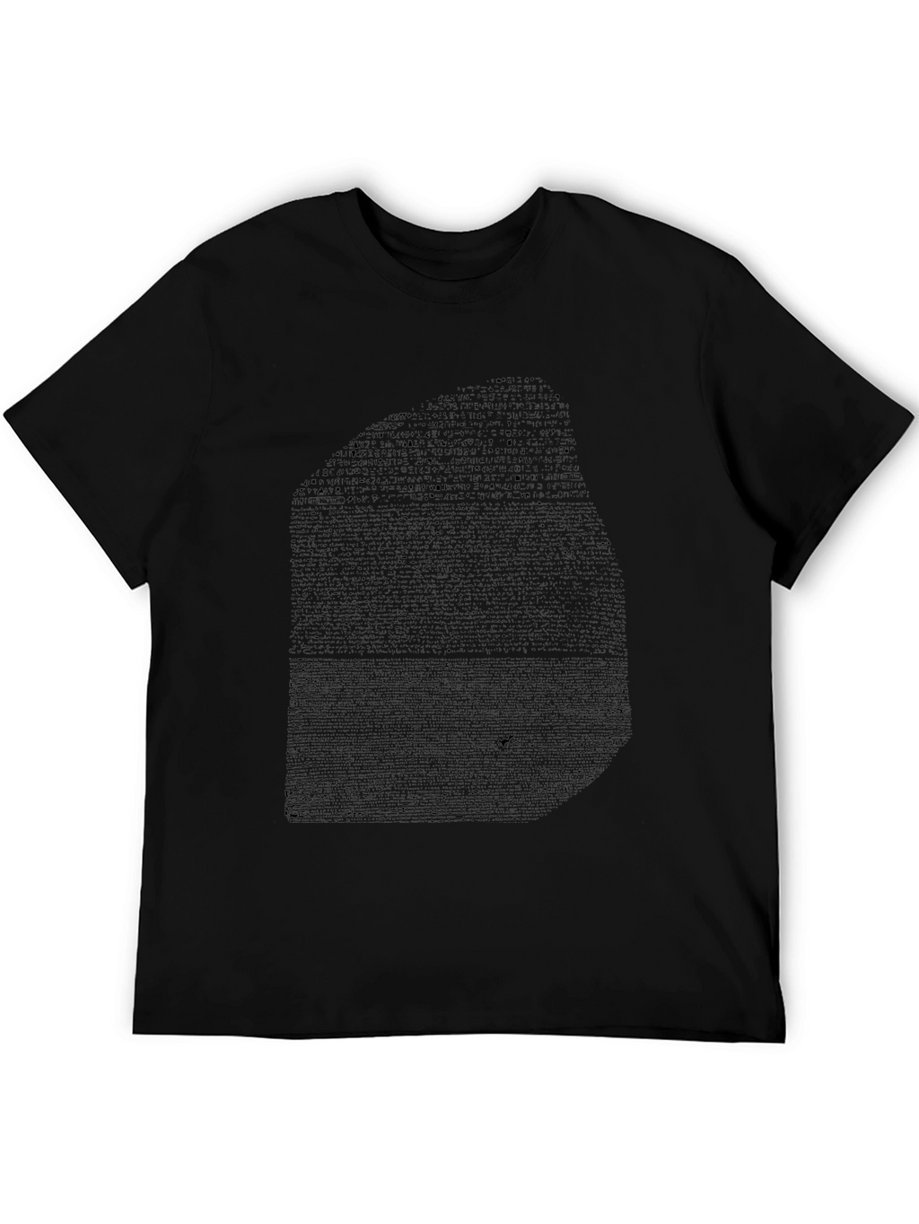 Text Patterned Black T-Shirt