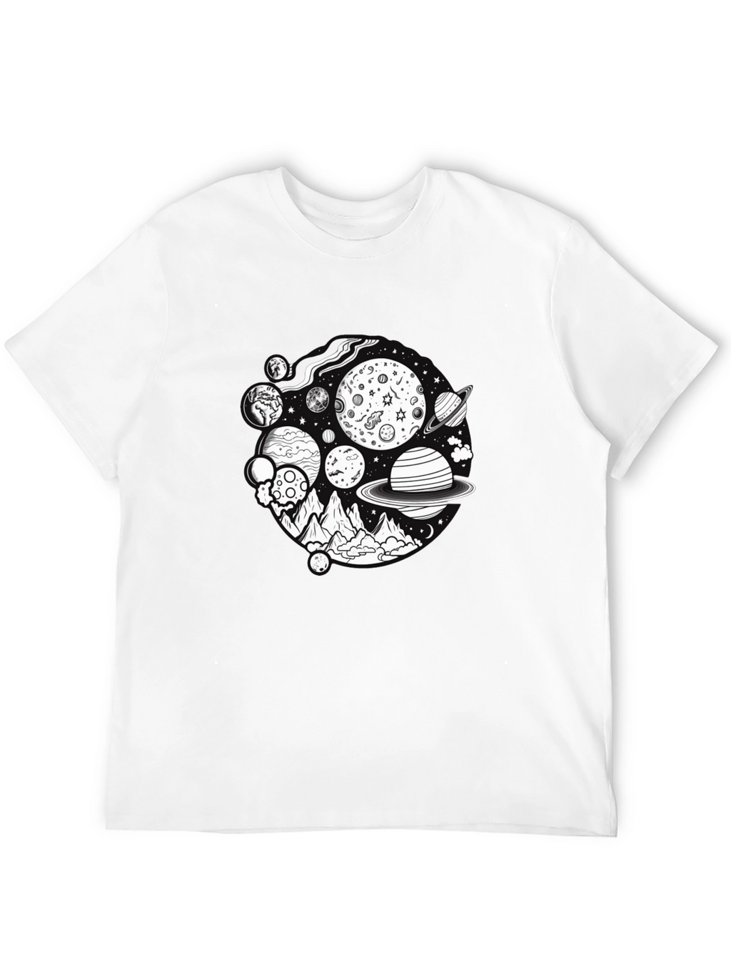 Planetary Graphic Black T-Shirt