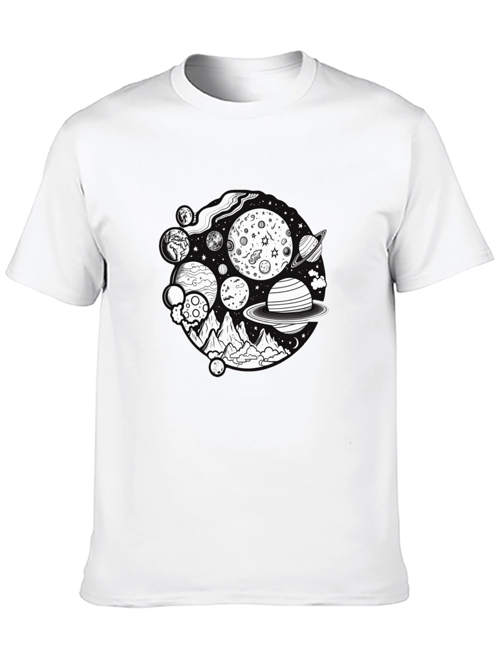 Planetary Graphic Black T-Shirt