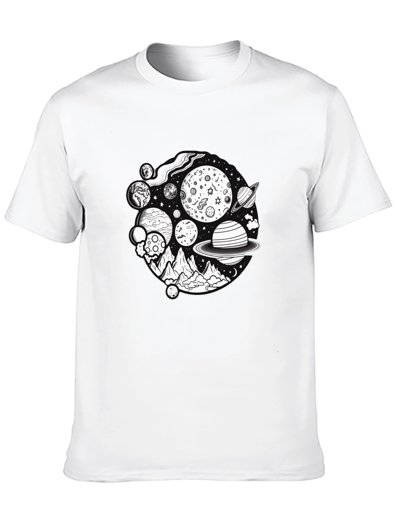 Planetary Graphic Black T-Shirt