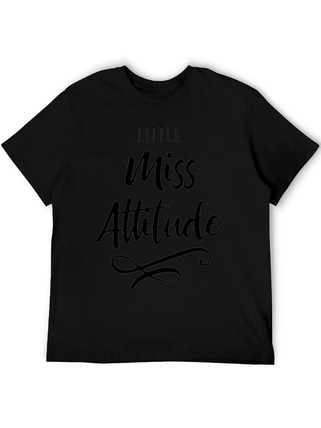 Little Miss Attitude Black Graphic Tee