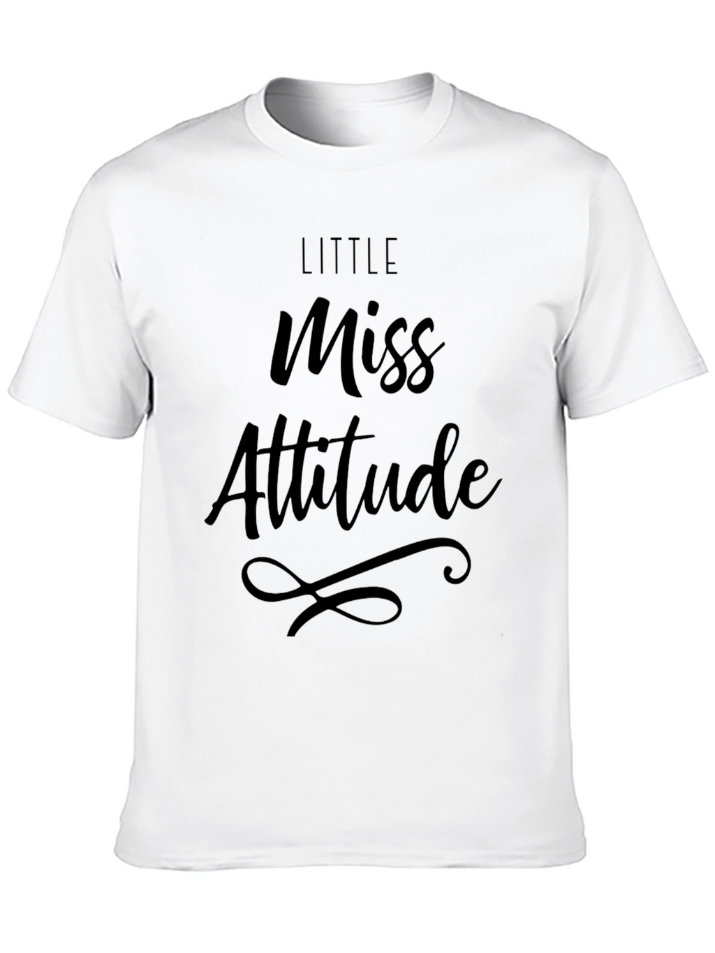 Little Miss Attitude Black Graphic Tee