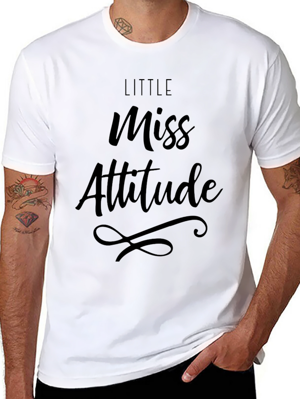 Little Miss Attitude Black Graphic Tee