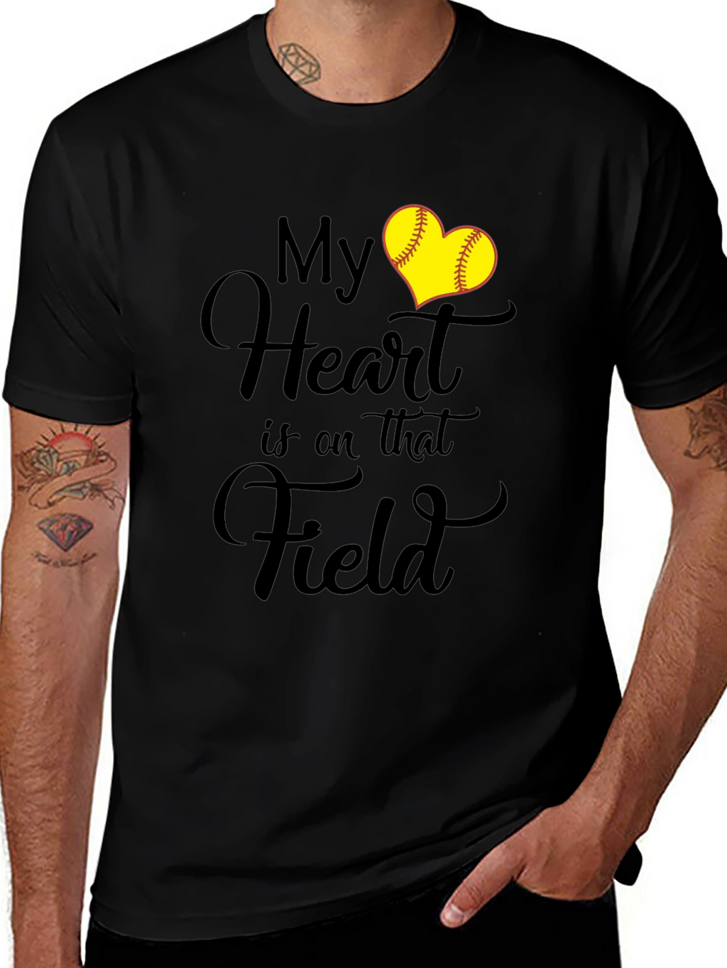 My Heart is on that Field Softball Lover T-Shirt
