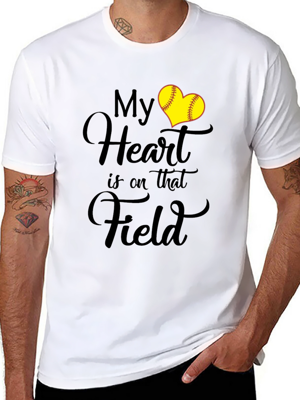 My Heart is on that Field Softball Lover T-Shirt