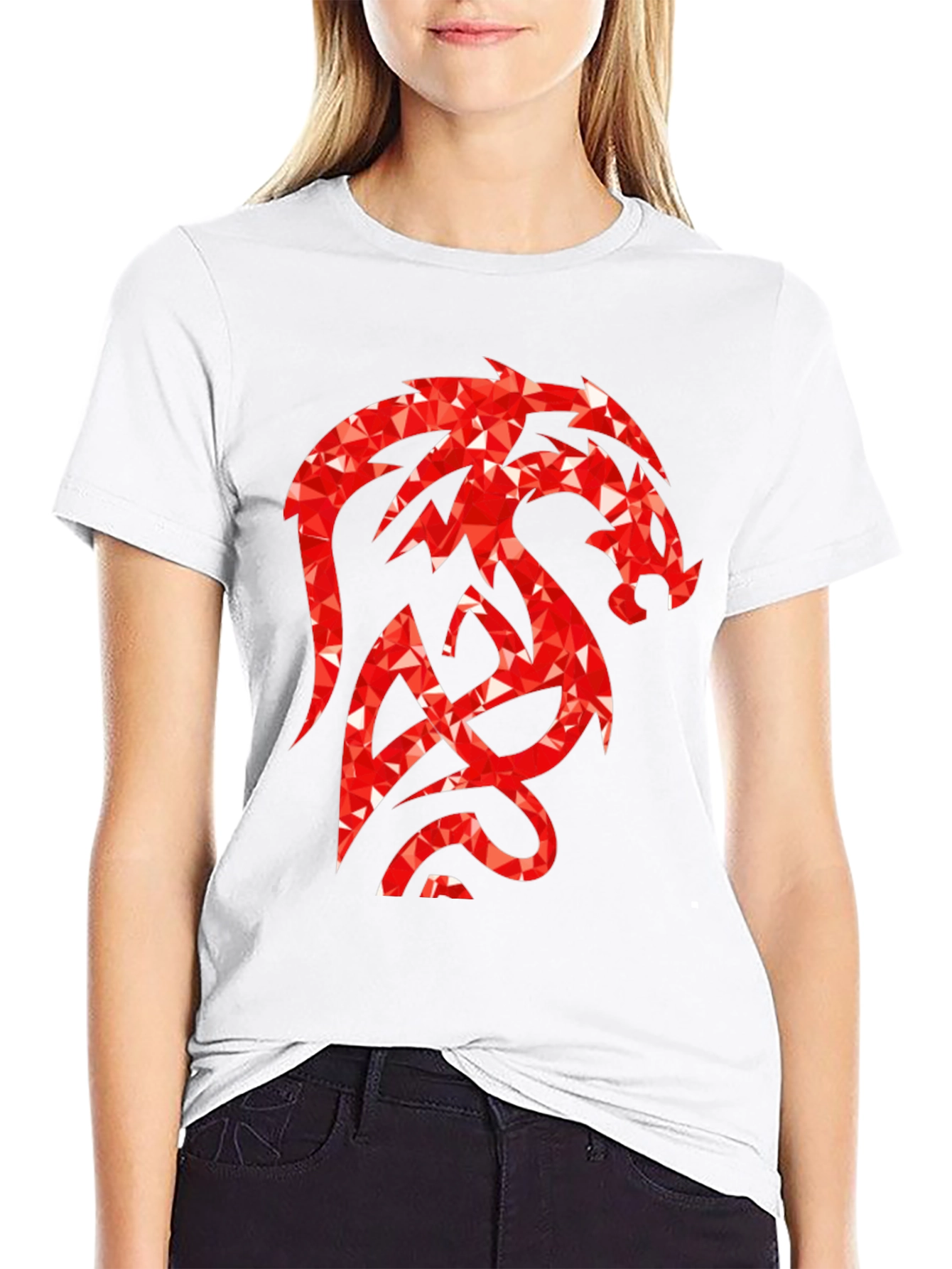 Red Dragon Graphic Black T-Shirt