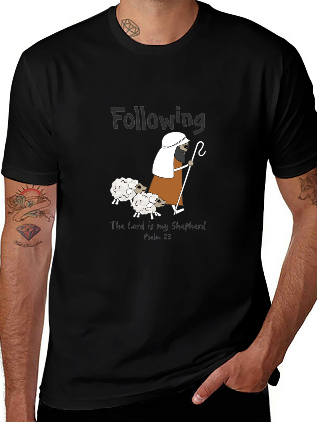 Following The Lord Is My Shepherd Graphic T-Shirt