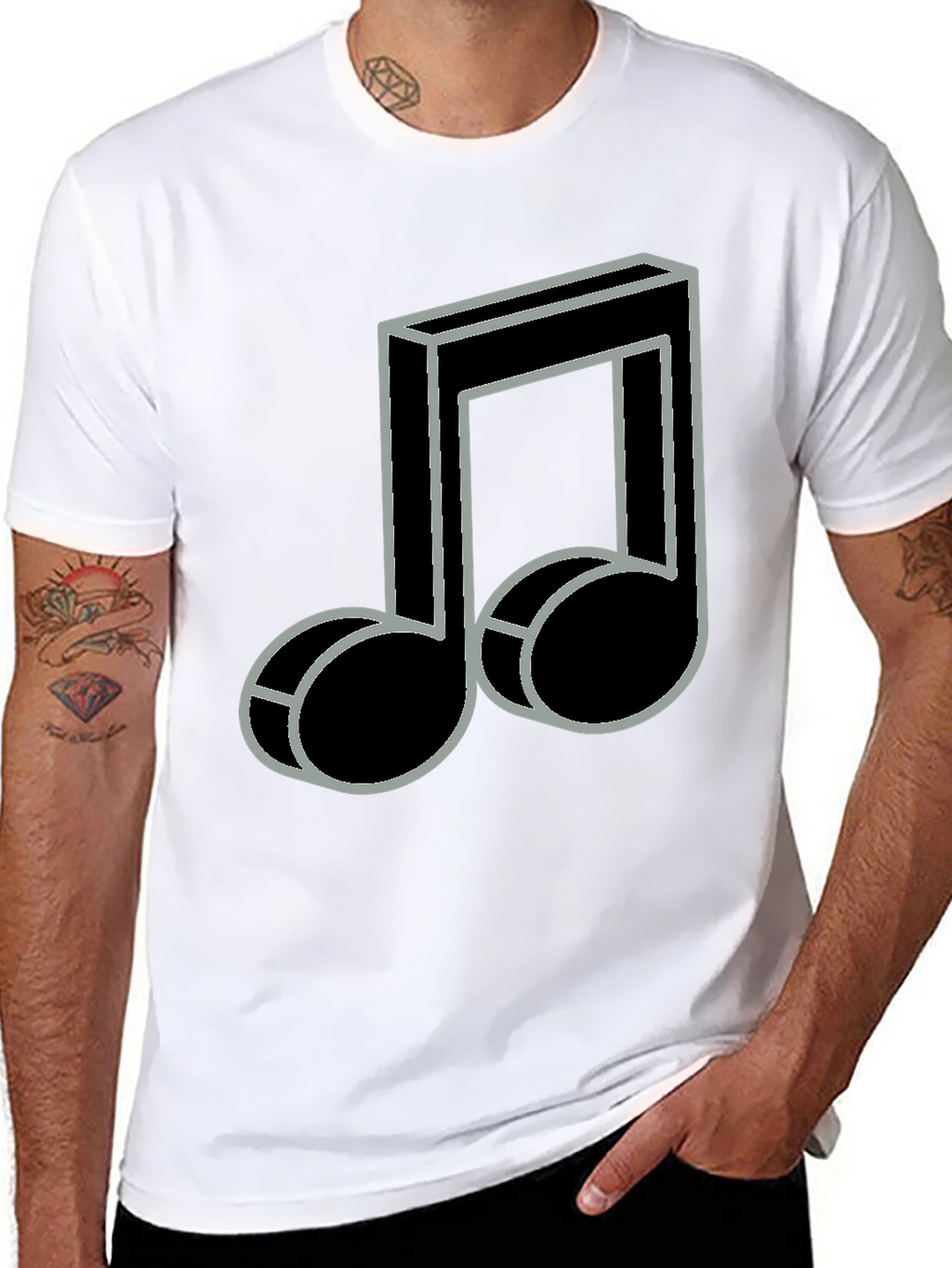 Music Note Graphic T-Shirt - Stylish Casual Tee