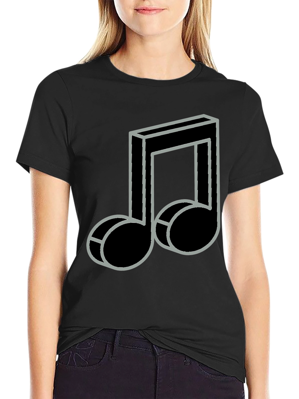 Music Note Graphic T-Shirt - Stylish Casual Tee