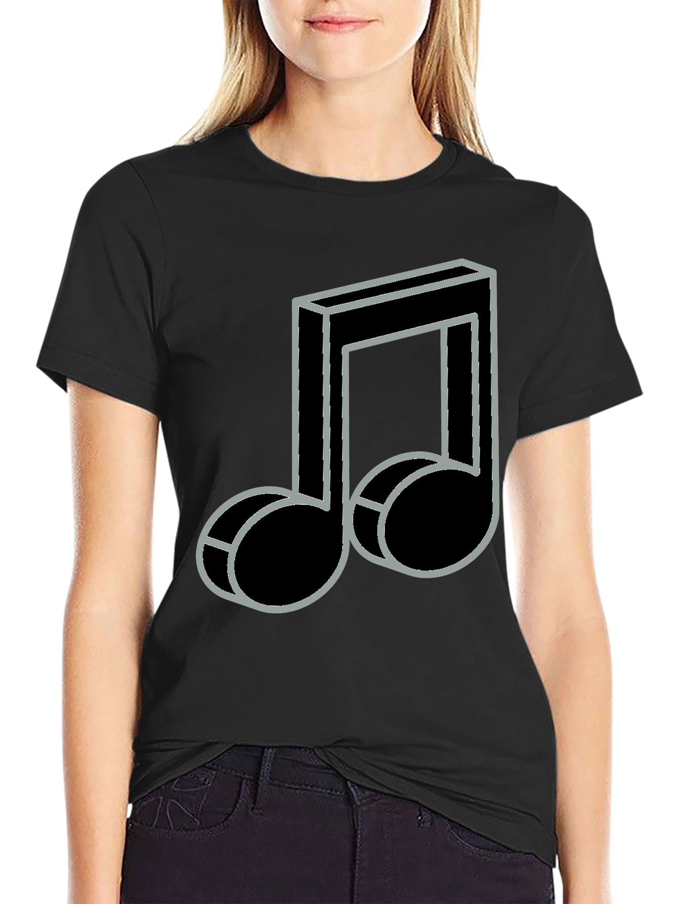 Music Note Graphic T-Shirt - Stylish Casual Tee