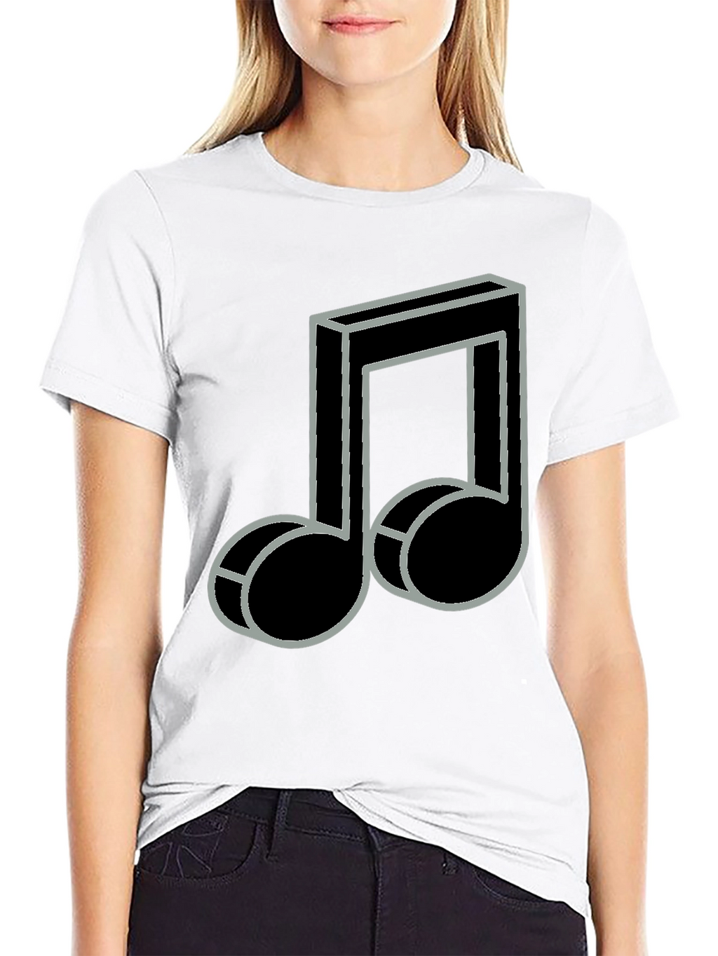 Music Note Graphic T-Shirt - Stylish Casual Tee