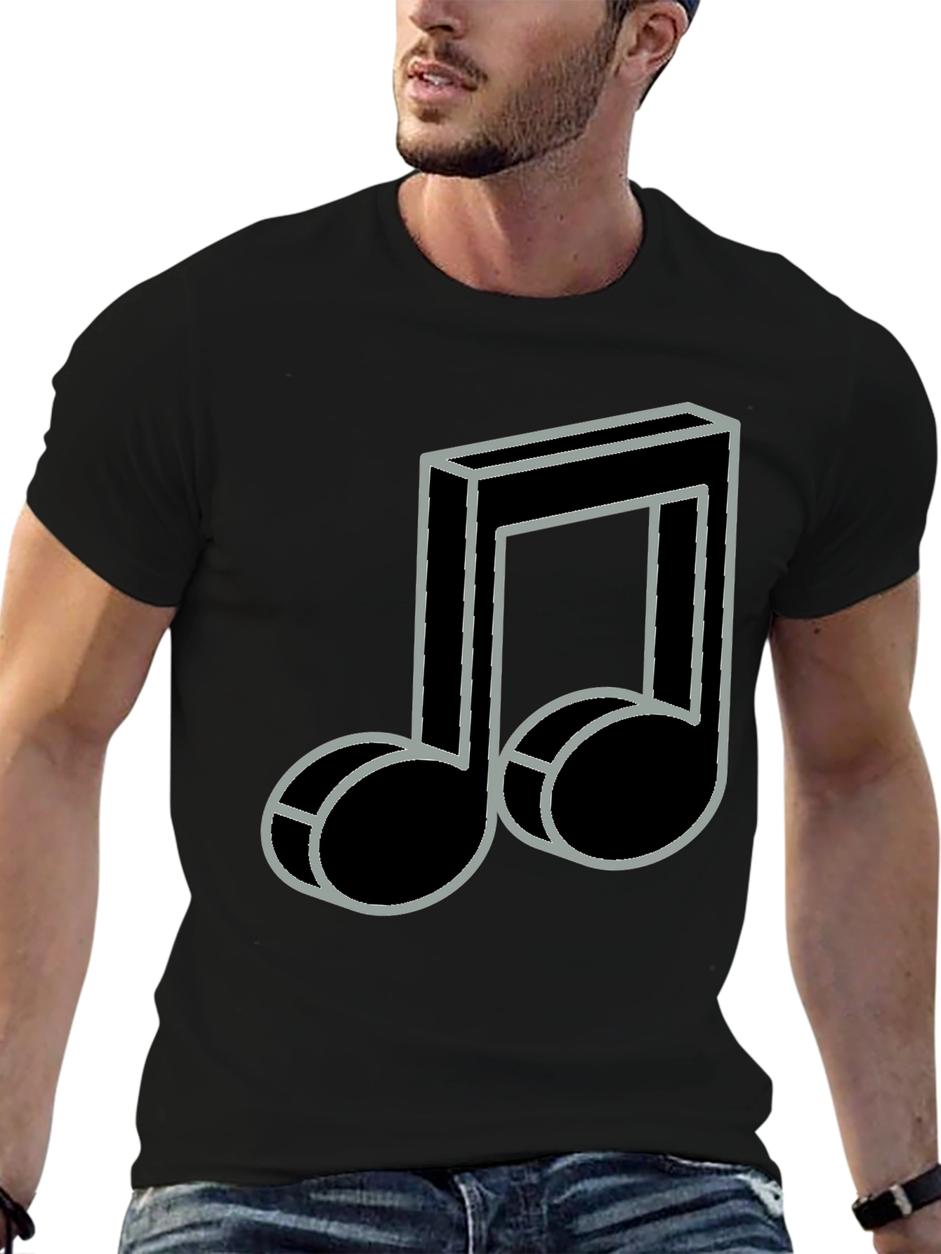 Music Note Graphic T-Shirt - Stylish Casual Tee