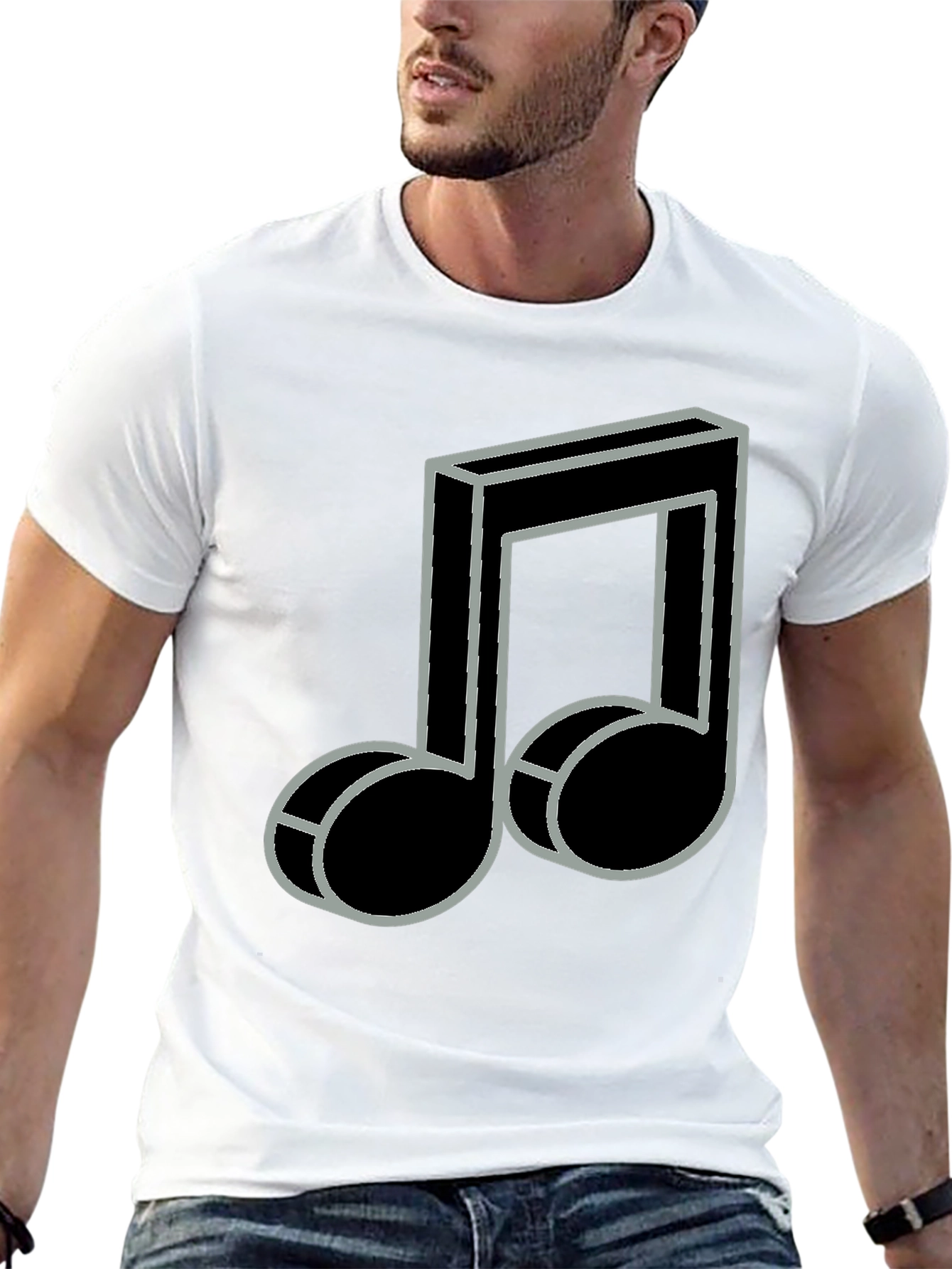 Music Note Graphic T-Shirt - Stylish Casual Tee