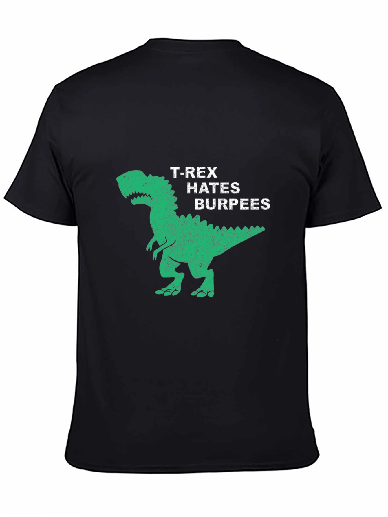 T-Rex Hates Burpees Graphic Tee - Funny Workout Shirt